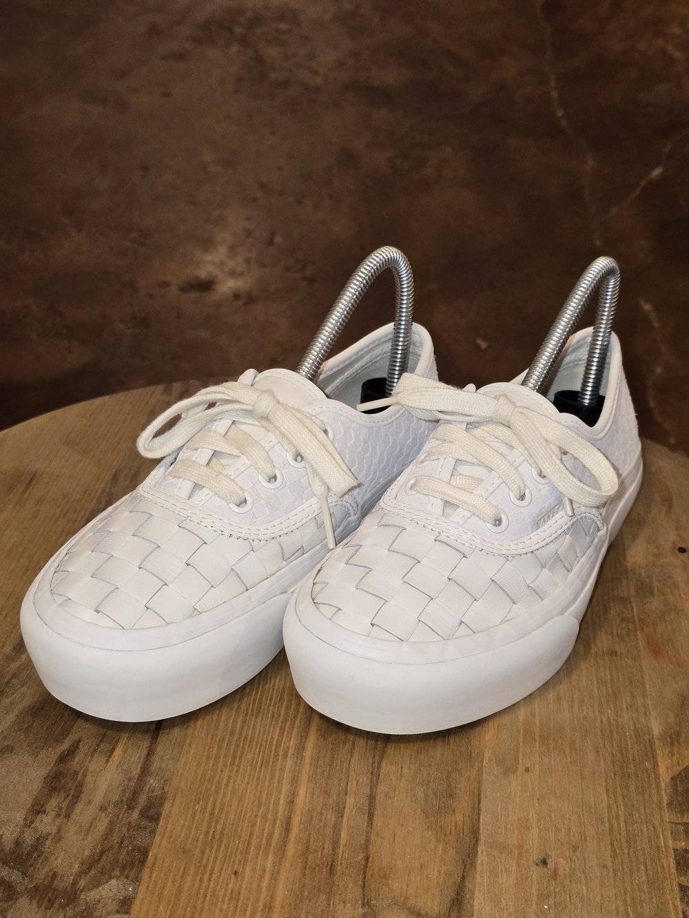 VANS Authentic Platform 2.0 Woven White Sneakers Women's Size 6